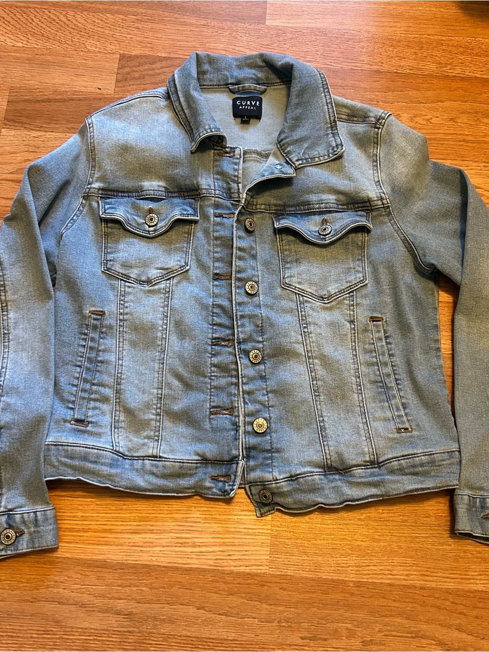 Curve Appeal Light Blue Denim Jacket - Women's.Size large
